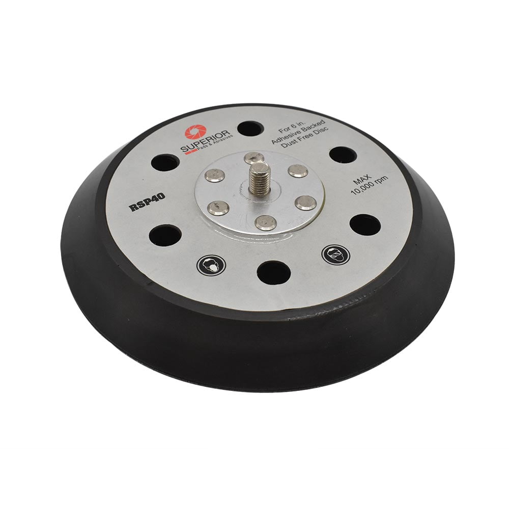 Superior Pads and Abrasives RSP40 6" Dia 6 Vacuum Holes 5/16"-24 UNF