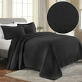 thumbnail image 1 of Superior Paisley Cotton Decorative Bedspread and Sham Set, Full, Black, 1 of 9