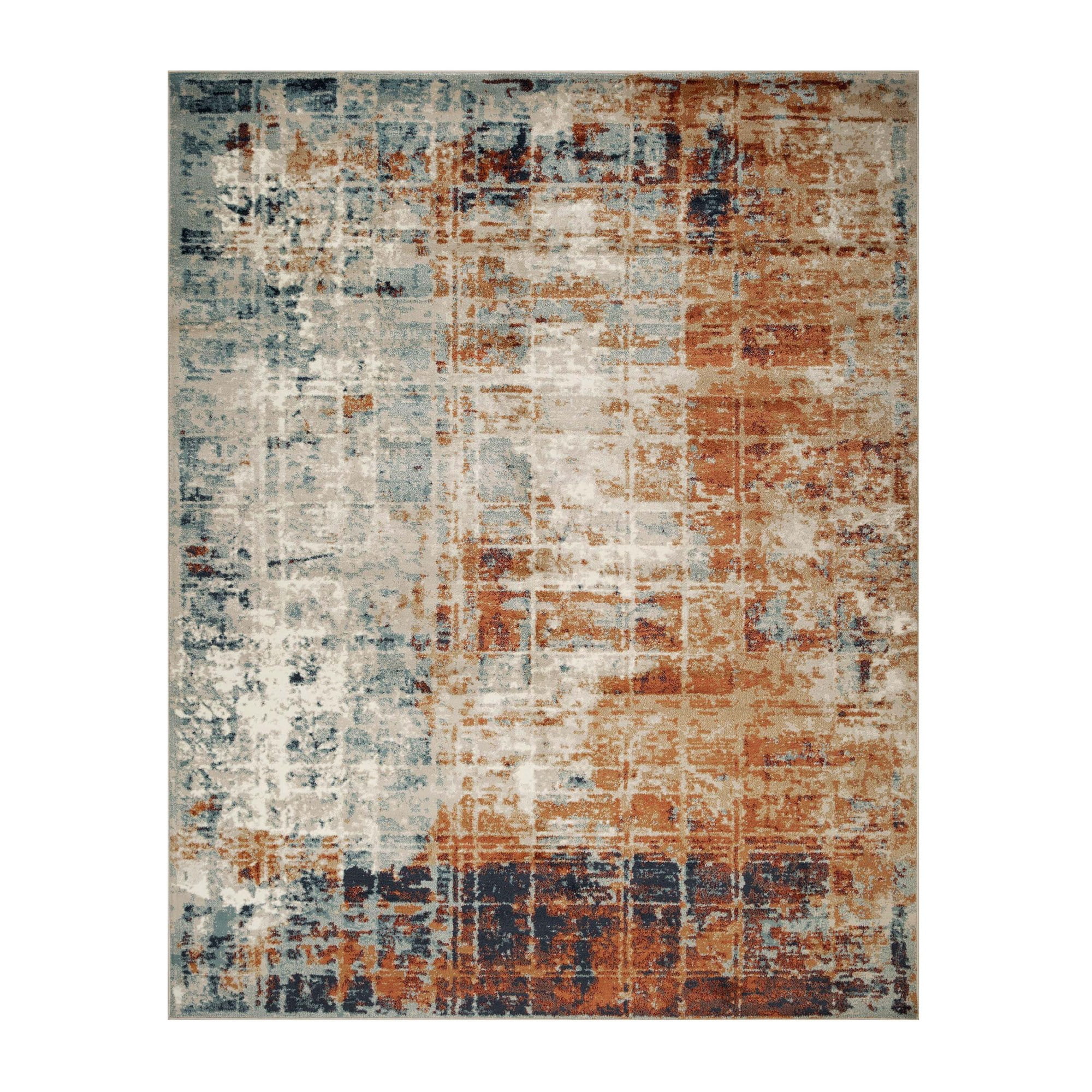 Superior Palani Washed Abstract Indoor Area Rug, 8' x 10', Cream/ Rust