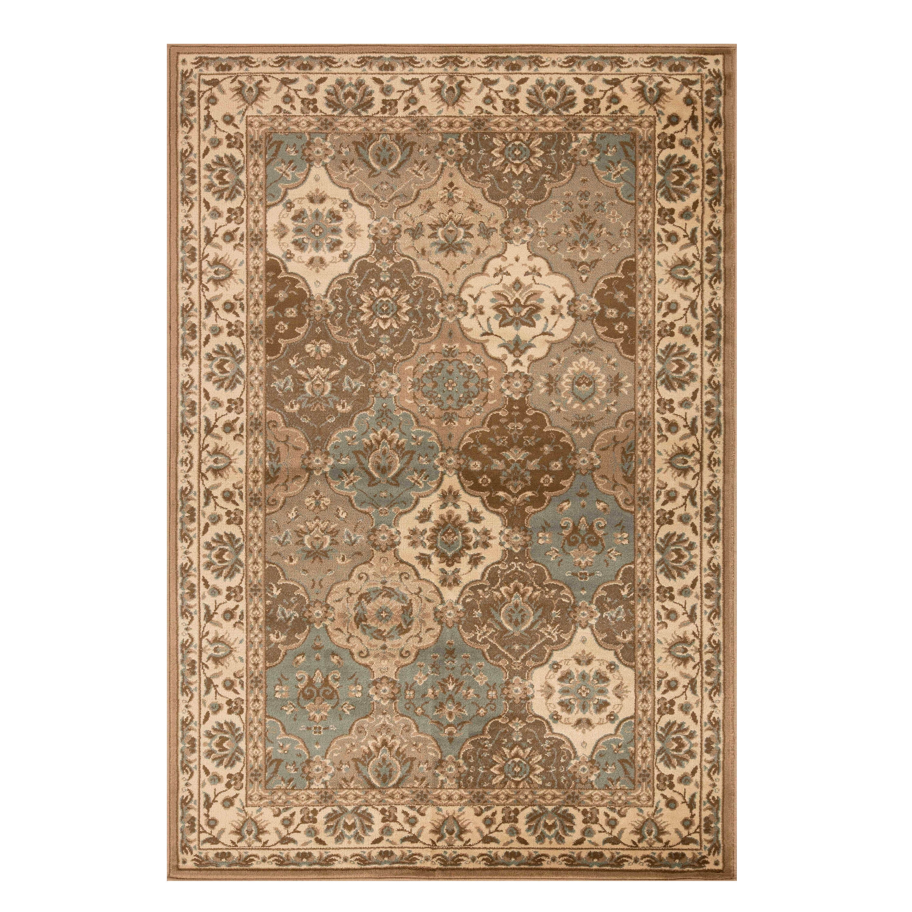 Superior Palmyra Floral Classic Indoor Area Rug, Beige, 8' x 10'