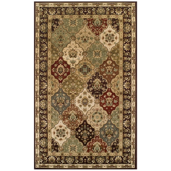 Superior Palmyra Floral Classic Indoor Area Rug, Chocolate, 2' x 3'