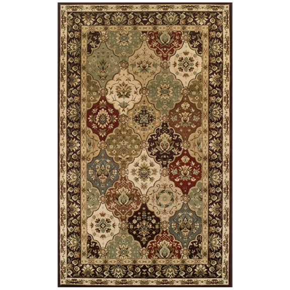 Superior Palmyra Floral Classic Indoor Area Rug, Chocolate, 2' x 3'