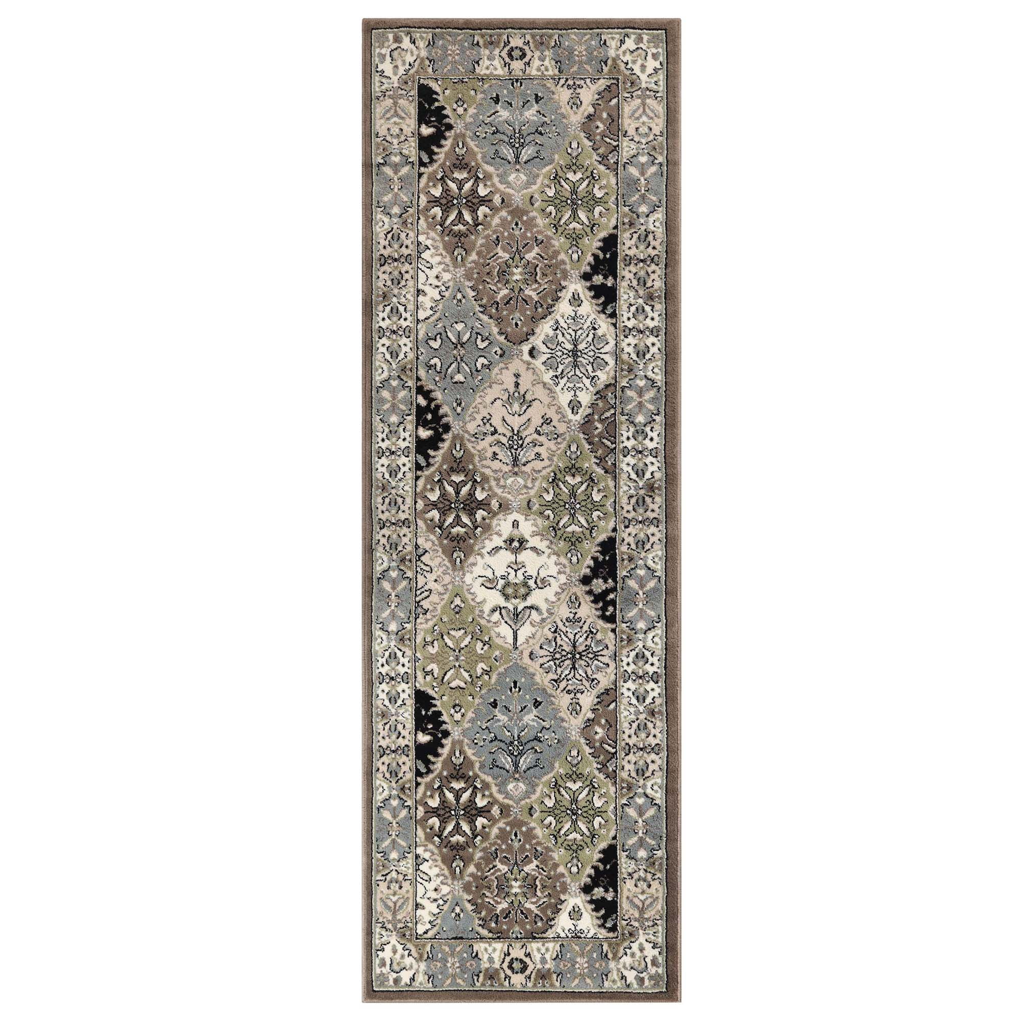 Free Shipping! Superior Paloma Modern Damask Indoor Runner Rug, 2' 7