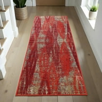 Superior Brayton Non-Slip Washable Indoor Area Rug, 2' 7" x 8', Orange