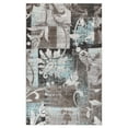 thumbnail image 1 of Superior Pastiche Floral Indoor Area Rug, 2' x 3', Brown-Turquoise, 1 of 6