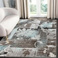thumbnail image 1 of Superior Pastiche Floral Indoor Area Rug, 5' x 8', Brown-Turquoise, 1 of 7
