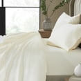 thumbnail image 1 of Superior Pavo Cotton 700 Thread Count 20" Deep Pocket Sheet Set, Queen, Ivory, 1 of 13