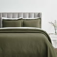 thumbnail image 1 of Superior Peploi Cotton Matelasse Bedspread and Sham Set, 3-Piece Breathable All Season Bedspreads, California King, Olive Green, 1 of 8