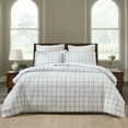 thumbnail image 1 of Superior Plaid Flannel Cotton Duvet Set, King/California King, Green Rust, 1 of 11