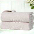 thumbnail image 1 of Superior Playa Zero Twist Cotton Solid Waffle Textured Bath Towels, Set of 2, Silver, 1 of 7