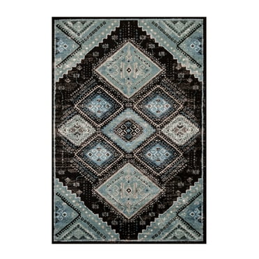Superior Poway Geometric Indoor Area Rug, 7' x 9', Black-Grey
