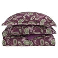 thumbnail image 1 of Superior Premium Cotton Flannel Duvet Cover Set, All Season 100% Brushed Cotton Flannel Bedding, 3-Piece Set with Duvet Cover and Pillow Shams - Purple Paisley, King/California King, 1 of 2