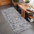 thumbnail image 1 of Superior Pula Distressed Vintage Washable Indoor Runner Rug, 2' 7" x 6', Grey/ Ivory, 1 of 10