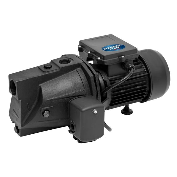 Superior Pump 94105 1 HP 15.5 GPM Cast Iron Shallow Well Jet Utility Water Pump, 25 Foot Depth