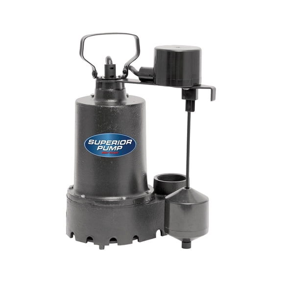 Superior Pump Cast Iron Submersible Sump Pump, Side Discharge - Pack of 24