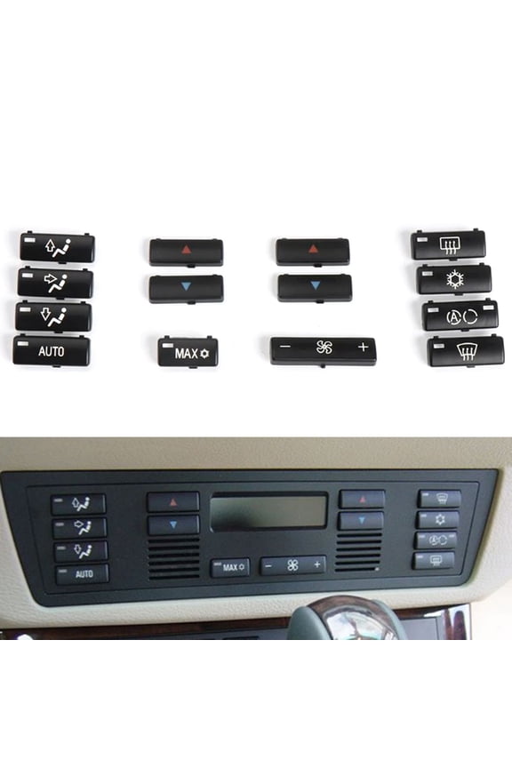 Superior Quality Car Climate AC Control Panel Switch Buttons for BMW E53 1998 2006 14Pcs Quantity Premium Plastic