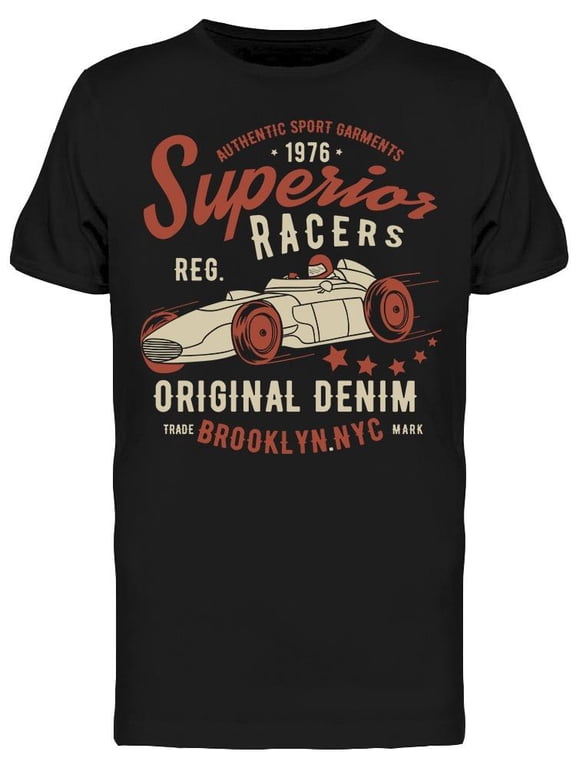 Superior Racers. Driver On Car T-Shirt Men -Image by Shutterstock, Male 3X-Large