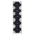 thumbnail image 1 of Superior Raffi Geometric Wool Runner, 2’ 6" x 10', Black/ Ivory, 1 of 5