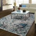 thumbnail image 1 of Superior Rangoli 4' x 6'' Area Rug, Indoor Rugs for Living Room Bedroom, Blue, 1 of 6