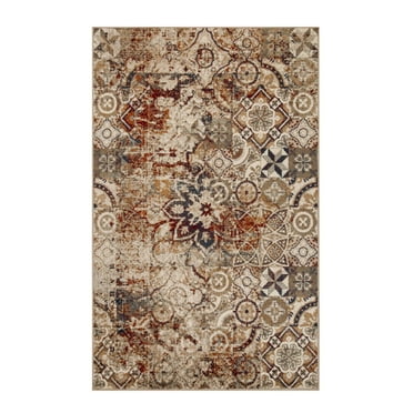 Loloi II Layla LAY-11 Printed Cinnamon / Sage Oriental Area Rug 7'-6