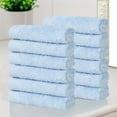 thumbnail image 1 of Superior Rayon from Bamboo Soft Face Towel Washcloth Set of 12, Light Blue, 1 of 13
