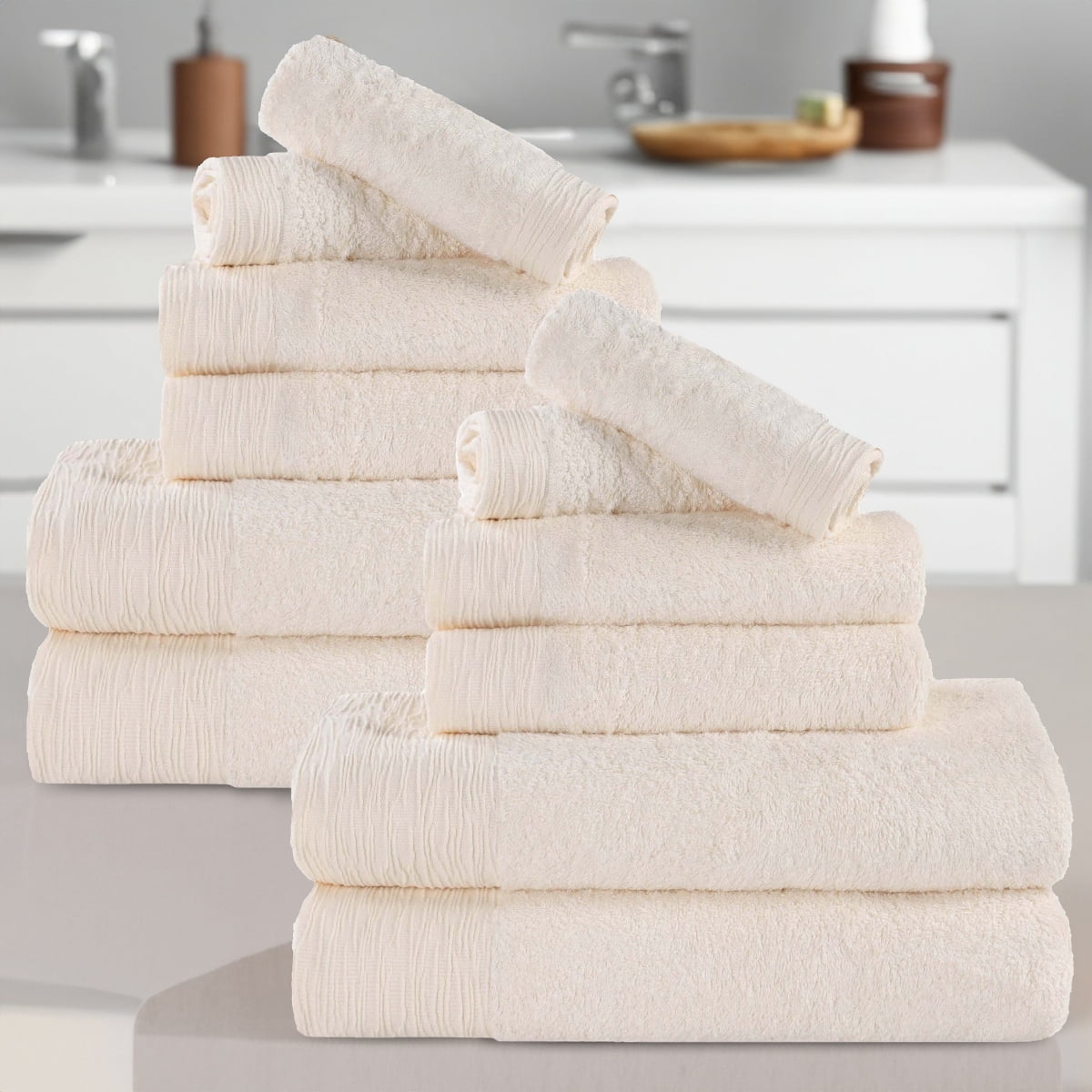 Free Shipping! Superior Rayon from Bamboo Soft 12-Piece Towel Set
