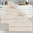 thumbnail image 1 of Superior Rayon from Bamboo Soft Modern 12-Piece Towel Set, Ivory, 1 of 13