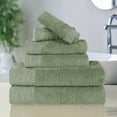 thumbnail image 1 of Superior Rayon from Bamboo Soft Modern 3-Piece Towel Set, Green, 1 of 13