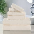 thumbnail image 1 of Superior Rayon from Bamboo Soft Modern 6-Piece Towel Set, Ivory, 1 of 13