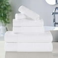 thumbnail image 1 of Superior Rayon from Bamboo Soft Modern 6-Piece Towel Set, White, 1 of 13