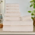 thumbnail image 1 of Superior Rayon from Bamboo Soft Modern 8-Piece Towel Set, Ivory, 1 of 13