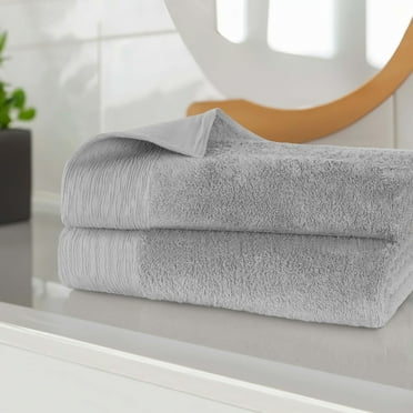 Superior Rayon from Bamboo Soft Modern Bath Sheet Set of 2, Platinum