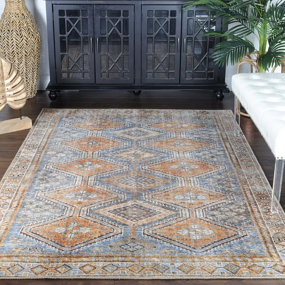 Superior Ren Southwestern Indoor Area Rug, 5' x 7'6", Dijon Yellow