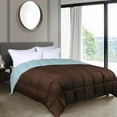 thumbnail image 1 of Superior Reversible Down Alternative Comforter, King, Choco-Sky Blue, 1 of 11