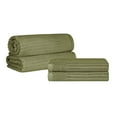 thumbnail image 1 of Superior Ribbed Cotton 4-Piece Sage Bath Sheet/ Towel Set, 1 of 7