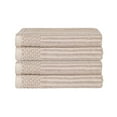 thumbnail image 1 of Superior Ribbed Cotton Ultra-Absorbent 4-Piece Ivory Bath Towel Set, 1 of 7