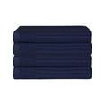 thumbnail image 1 of Superior Ribbed Cotton Ultra-Absorbent 4-Piece Navy Blue Bath Towel Set, 1 of 7