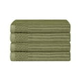 thumbnail image 1 of Superior Ribbed Cotton Ultra-Absorbent 4-Piece Sage Bath Towel Set, 1 of 7