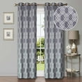 thumbnail image 1 of Superior Ribbon Blackout Curtains, Grommet Header, Set of 2, 42" x 96", Silver, 1 of 6