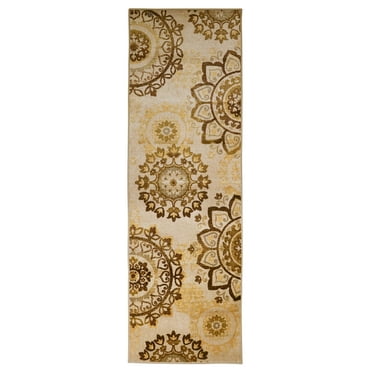 Superior Liena Indoor Non-Slip Washable Runner Rug, 2' 7" X 8 , Cream