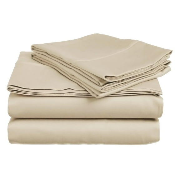 Superior Rochelle Egyptian Cotton Sheet Set, Twin, Tan