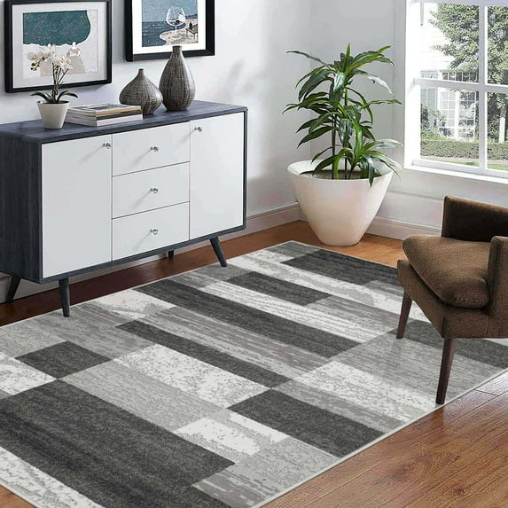 Superior Rockwood Geometric Indoor Area Rug, 3' x 5', Charcoal