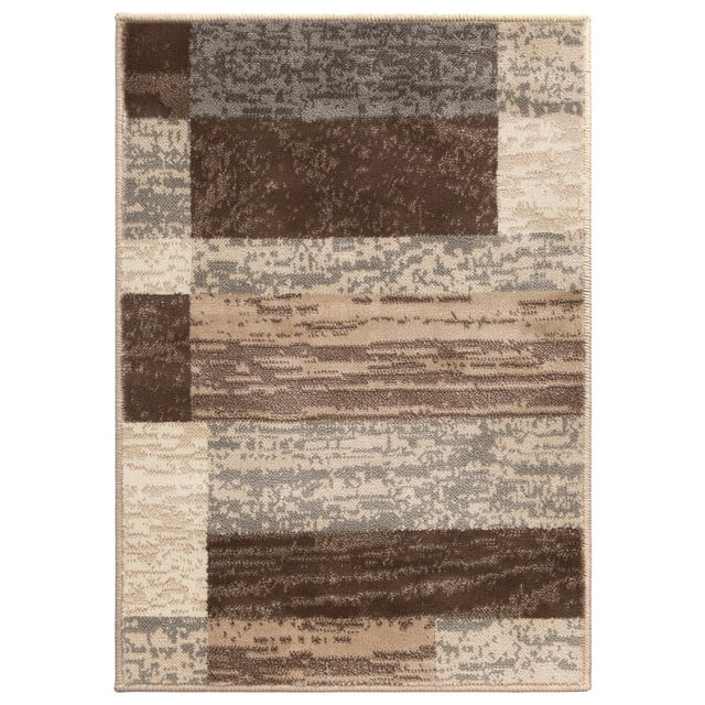 Superior Rockwood 3' x 5' Slate Indoor Area Rug with Geometric Design ...