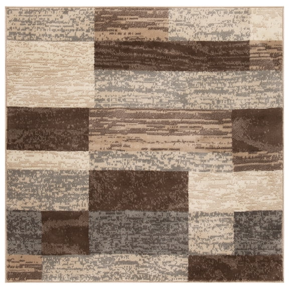 Superior Rockwood Geometric Indoor Area Rug, 5' x 5' Square, Slate