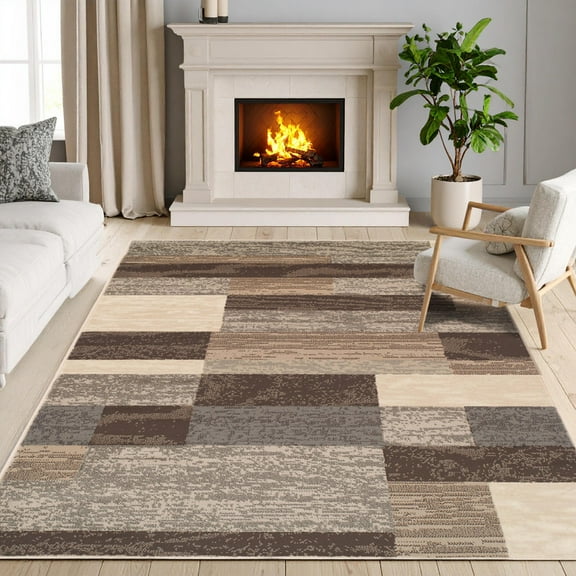 Superior Rockwood Geometric Indoor Area Rug, 5' x 8', Slate