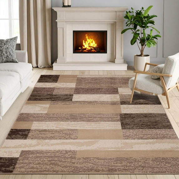 Superior Rockwood Geometric Indoor Area Rug, 7' x 9', Beige