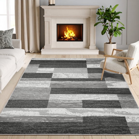 Superior Rockwood Geometric Indoor Area Rug, 8' x 10', Charcoal