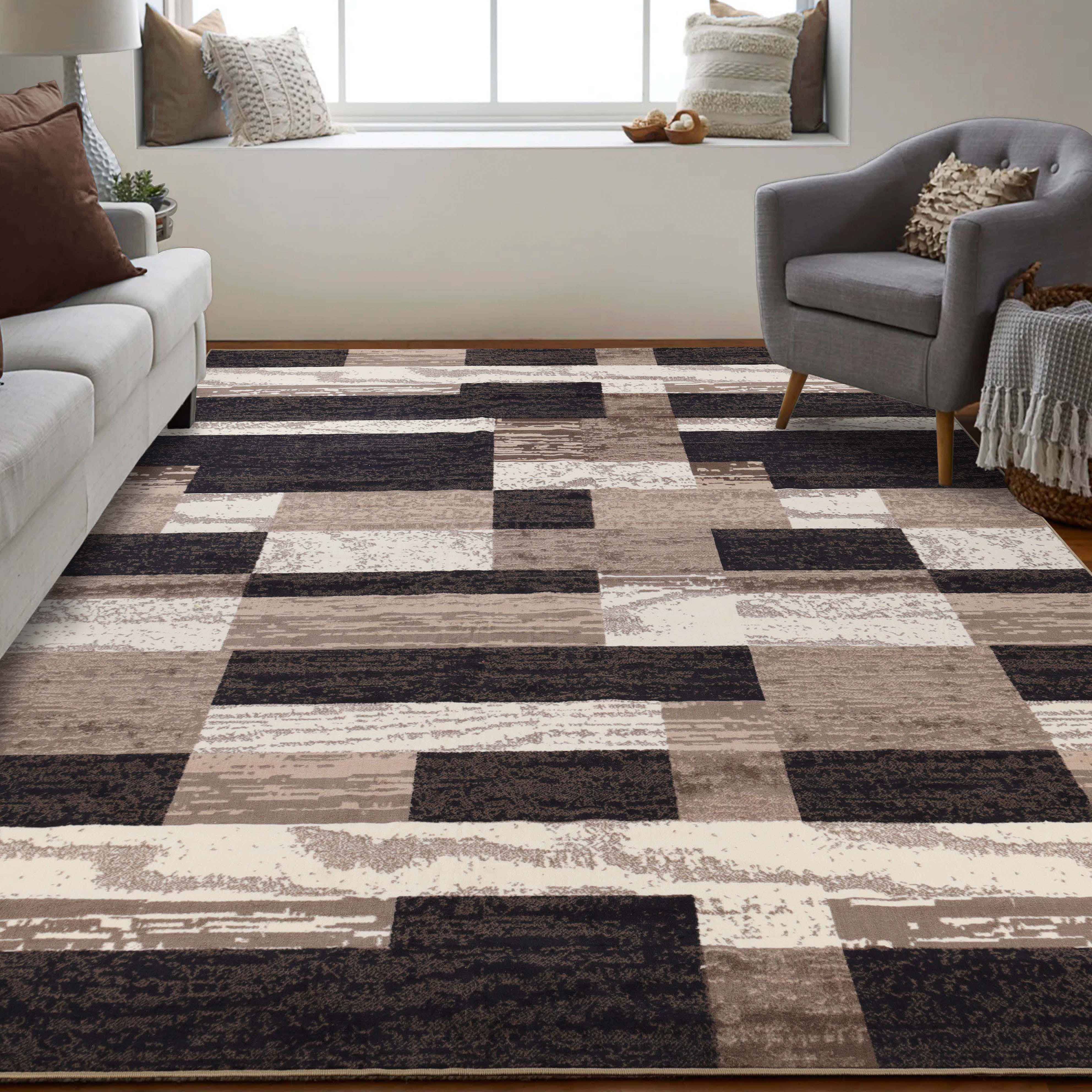 Superior Rockwood Indoor Area Rug, 12' x 15', Chocolate
