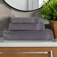 thumbnail image 1 of Superior Rolla Cotton Geometric Soft 3 Piece Towel Set, Grey, 1 of 12