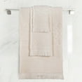 thumbnail image 1 of Superior Rolla Cotton Geometric Soft 3 Piece Towel Set, Ivory, 1 of 11